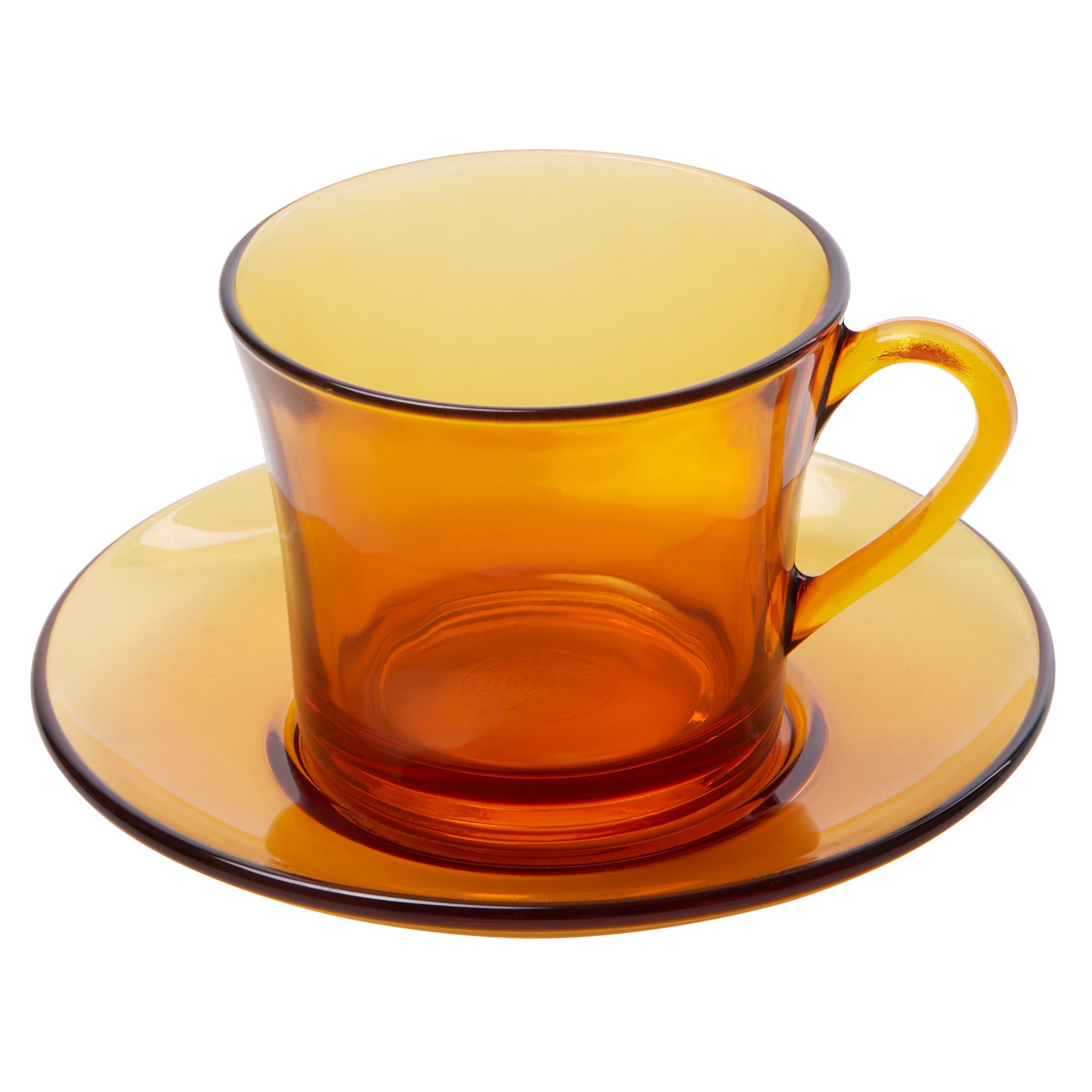Duralex Lys Amber Tea Cup & Saucer Set of 6